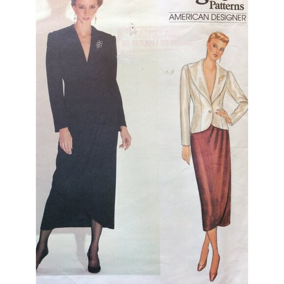 Misses Jacket and Skirt Pattern Calvin Klein Vogue American Designer 1062 UNCUT - Picture 2 of 5